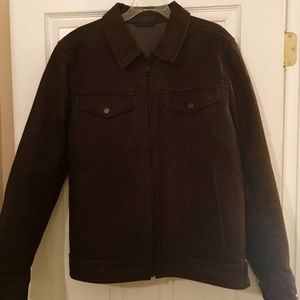 Black Rivet Distressed Leather Men’s Jacket